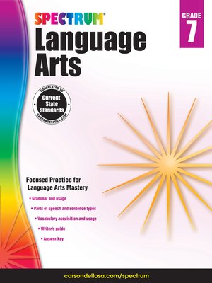 cover image of Spectrum Language Arts, Grade 7